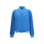 Silk zip-up jacket