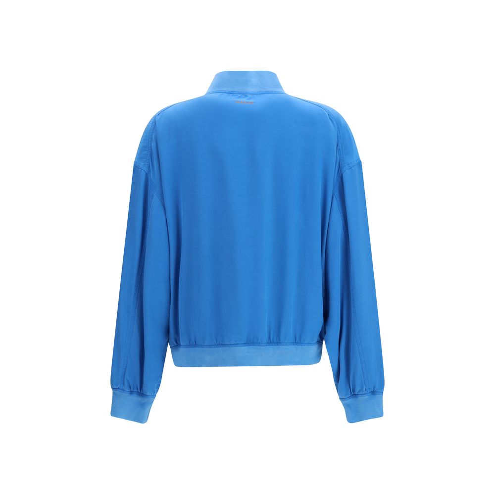 Silk zip-up jacket