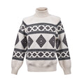 Maglione in cashmere bicolore
