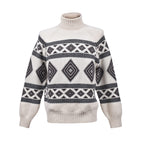 Maglione in cashmere bicolore