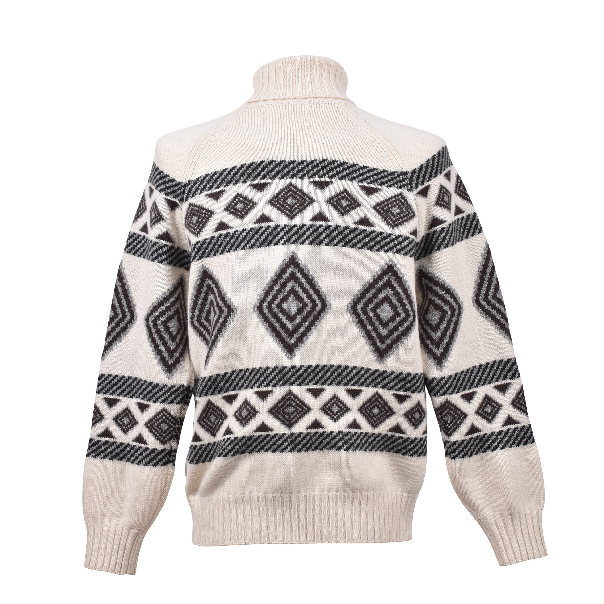 Two-tone cashmere sweater