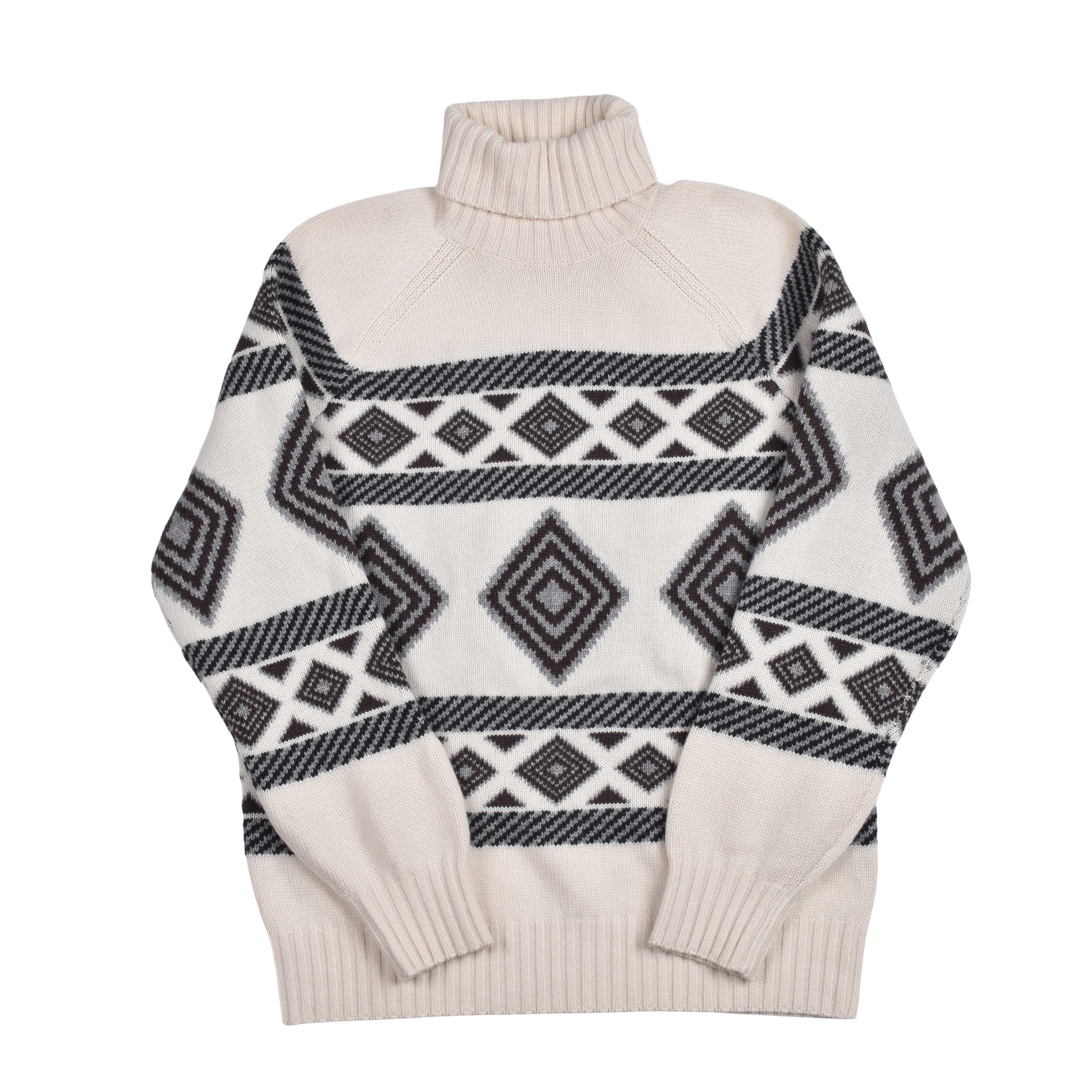 Two-tone cashmere sweater