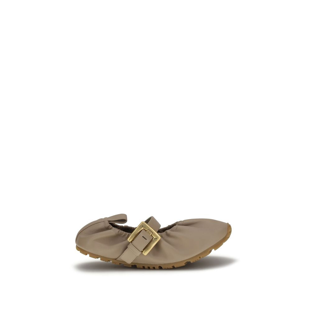 Buckled ballet flats