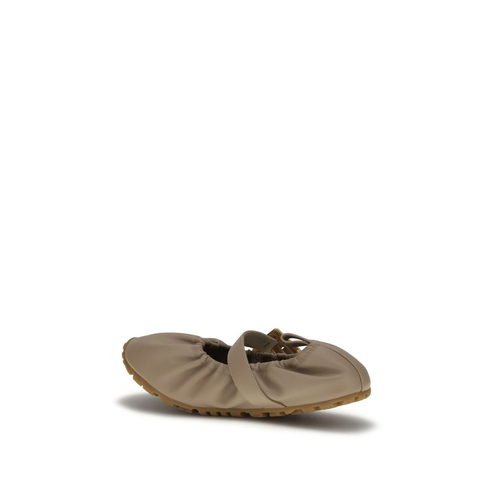 Buckled ballet flats