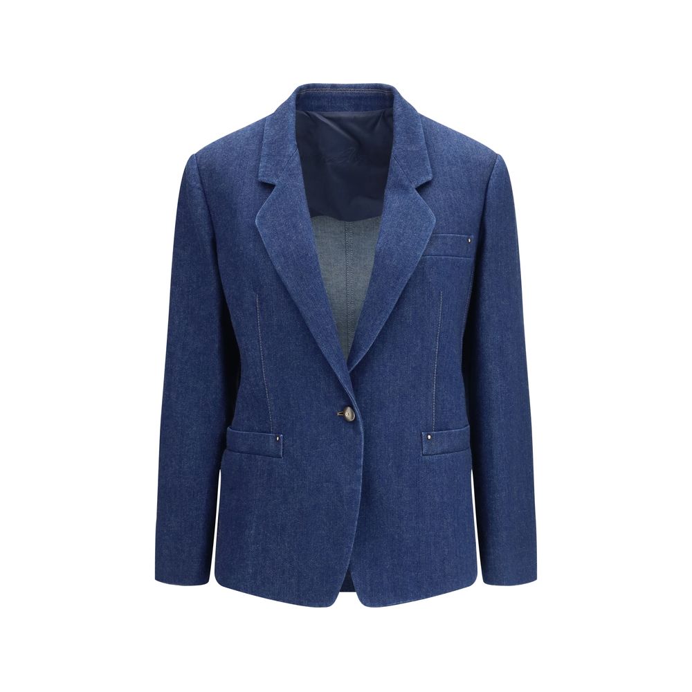 Giacca monopetto in denim