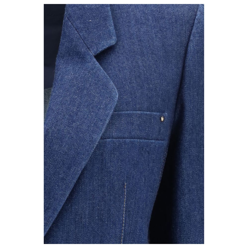 Single-breasted denim jacket