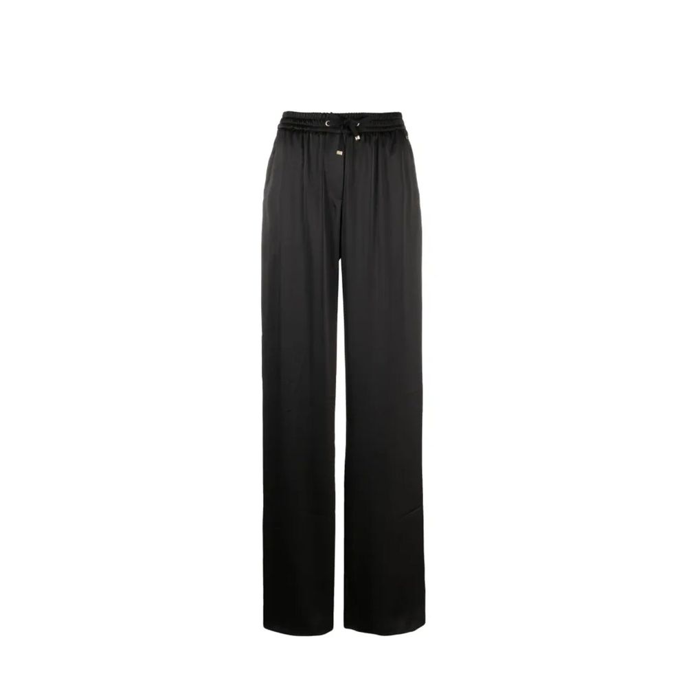 Trousers with an elastic insert