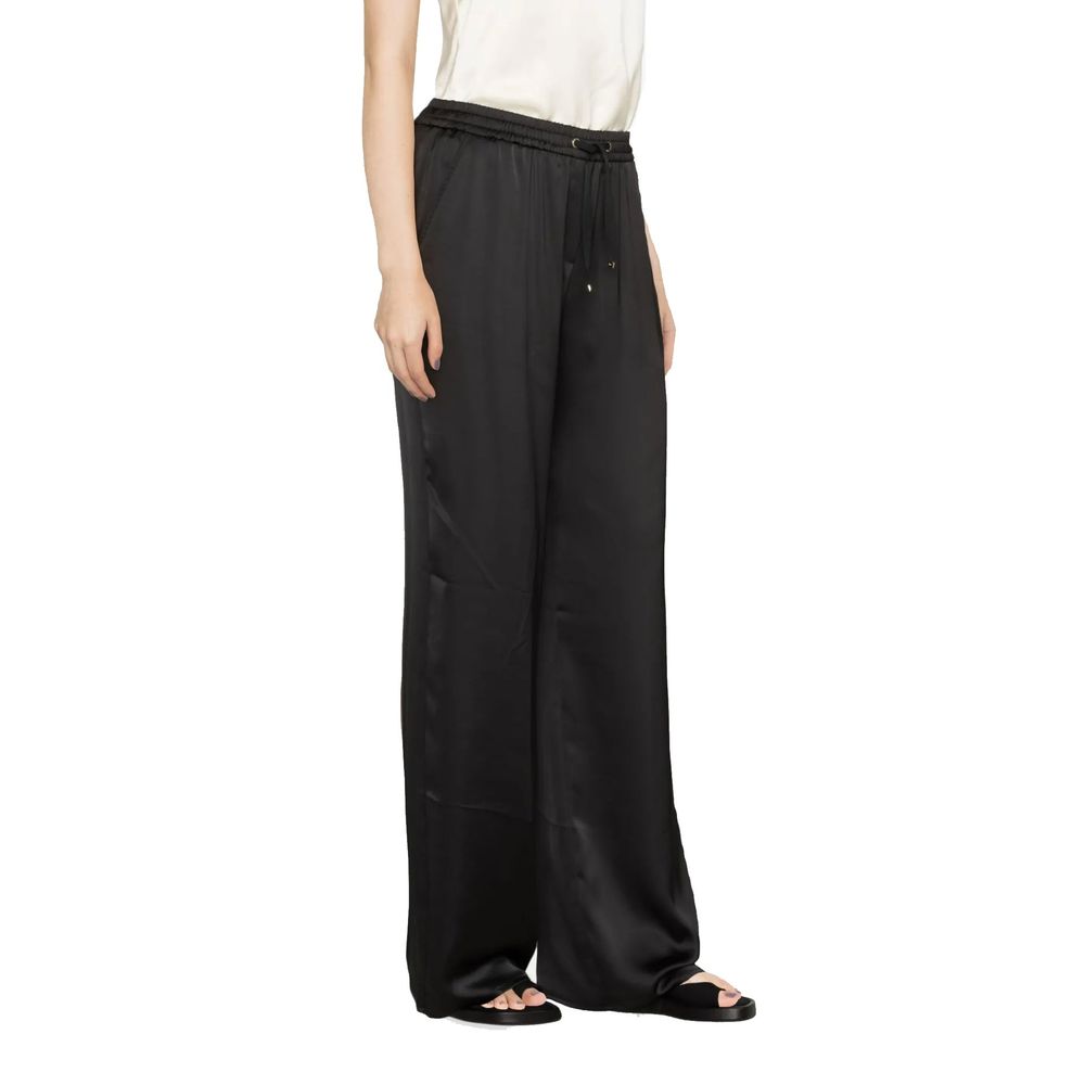 Trousers with an elastic insert