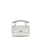 Borsa Rockstud Spike in pelle laminata