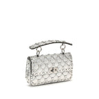 Borsa Rockstud Spike in pelle laminata