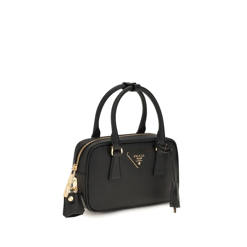 Borsa nera in pelle Saffiano