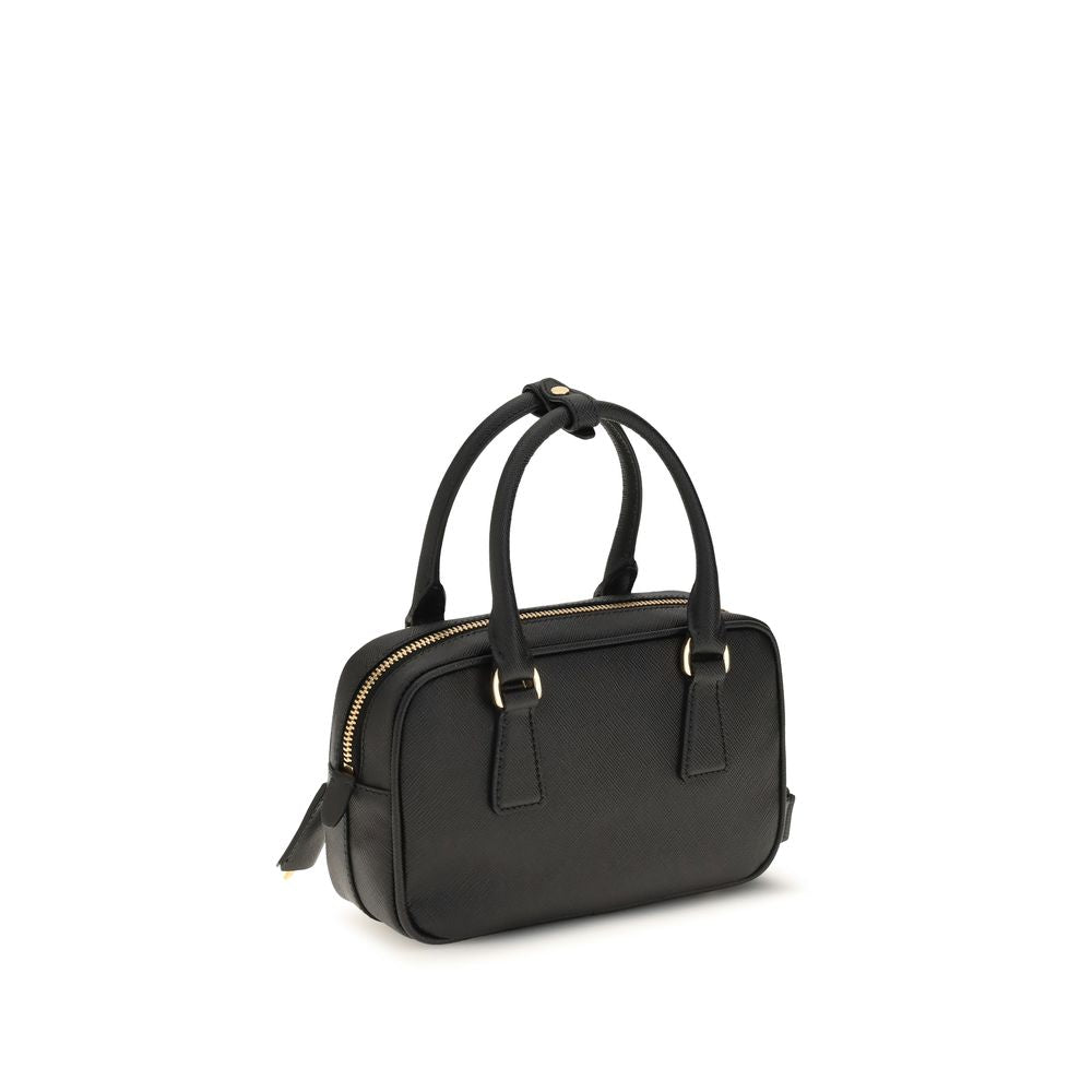 Borsa nera in pelle Saffiano