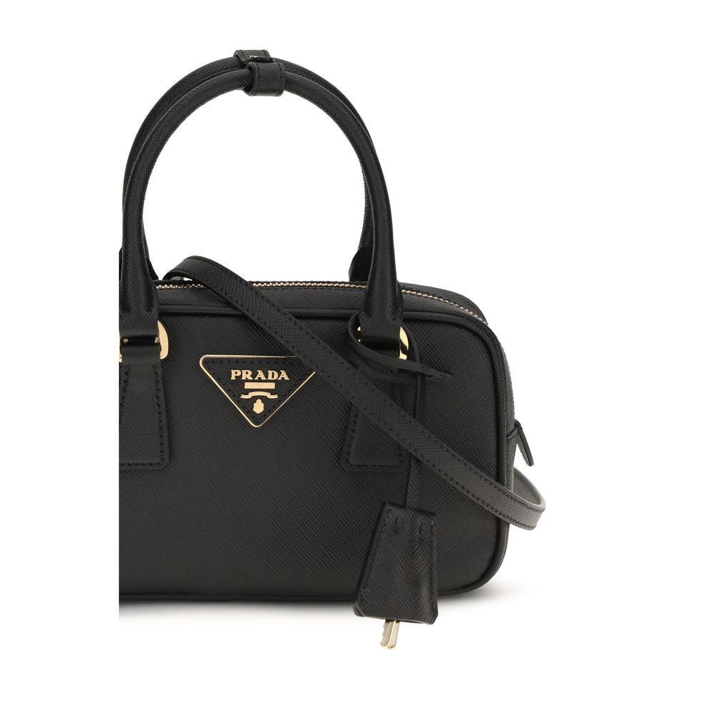 Borsa nera in pelle Saffiano