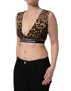 Crop top leopardato