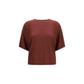 Maglione a maniche corte in cashmere e seta