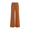 High-wasted flared cotton trousers