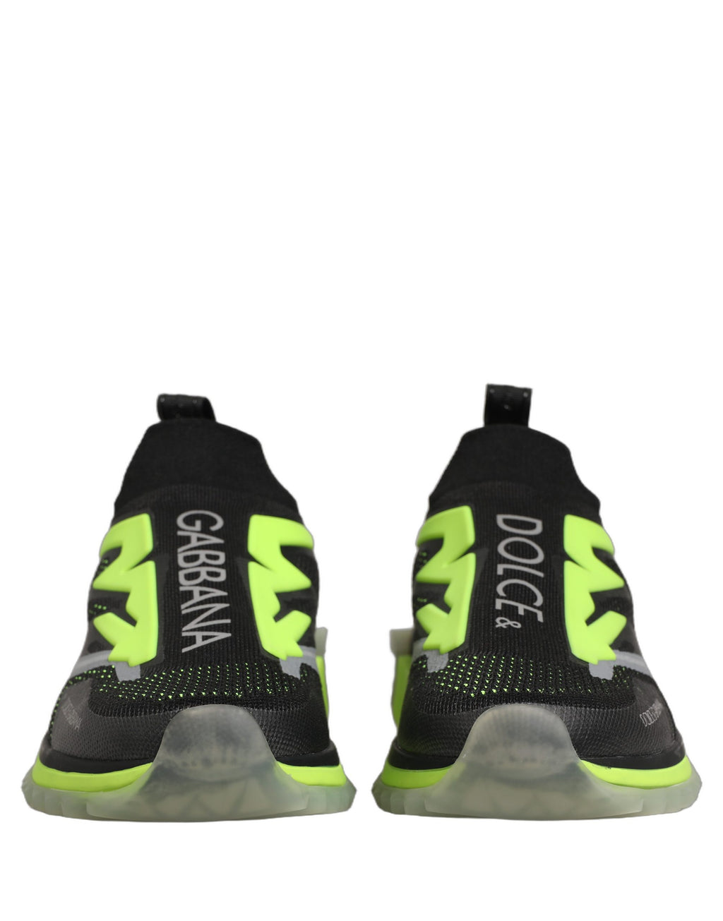 Sorrento black and fluorescent green sneakers