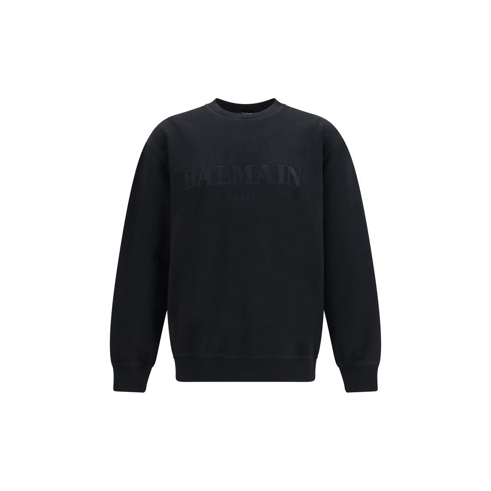Felpa in cotone con logo ricamato