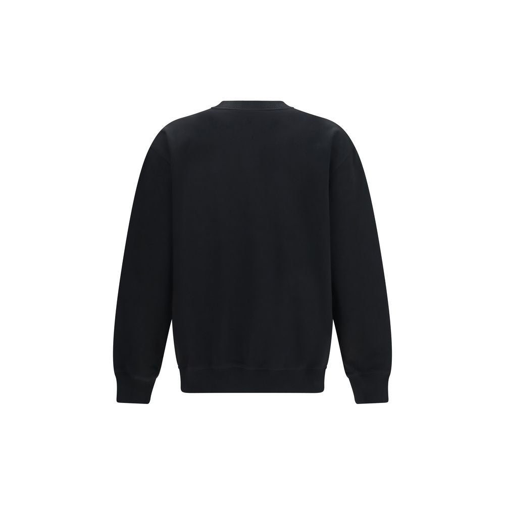 Felpa in cotone con logo ricamato