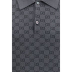 Polo in lana e seta con motivo GG