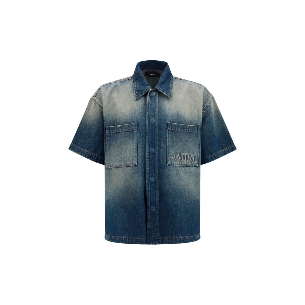 Camicia in denim con logo