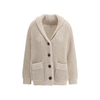 Cardigan beige in cotone