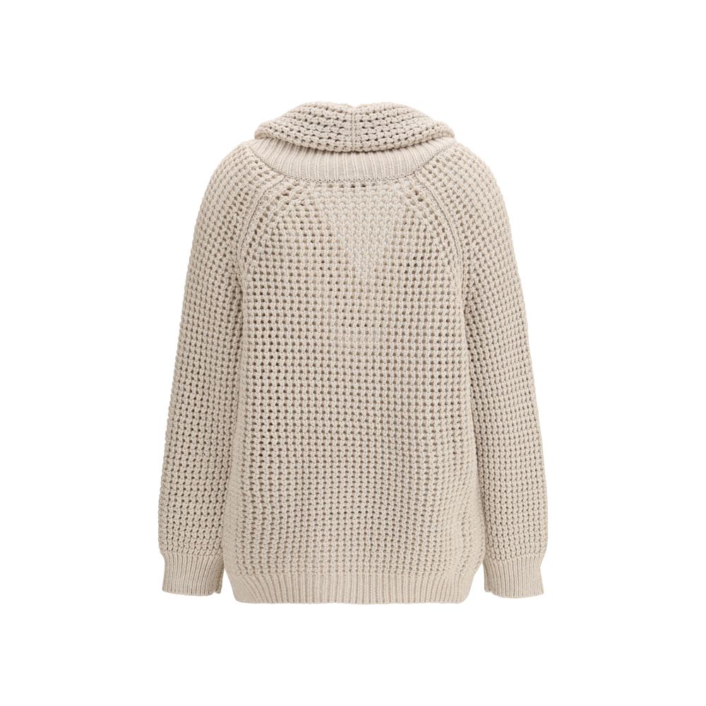 Cardigan beige in cotone