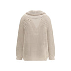 Cardigan beige in cotone