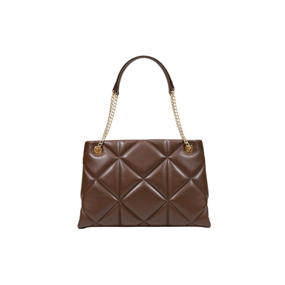 Borsa grande marrone con logo