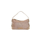 Borsa a mano con texture scamosciata