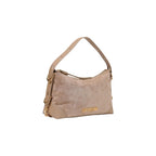 Borsa a mano con texture scamosciata