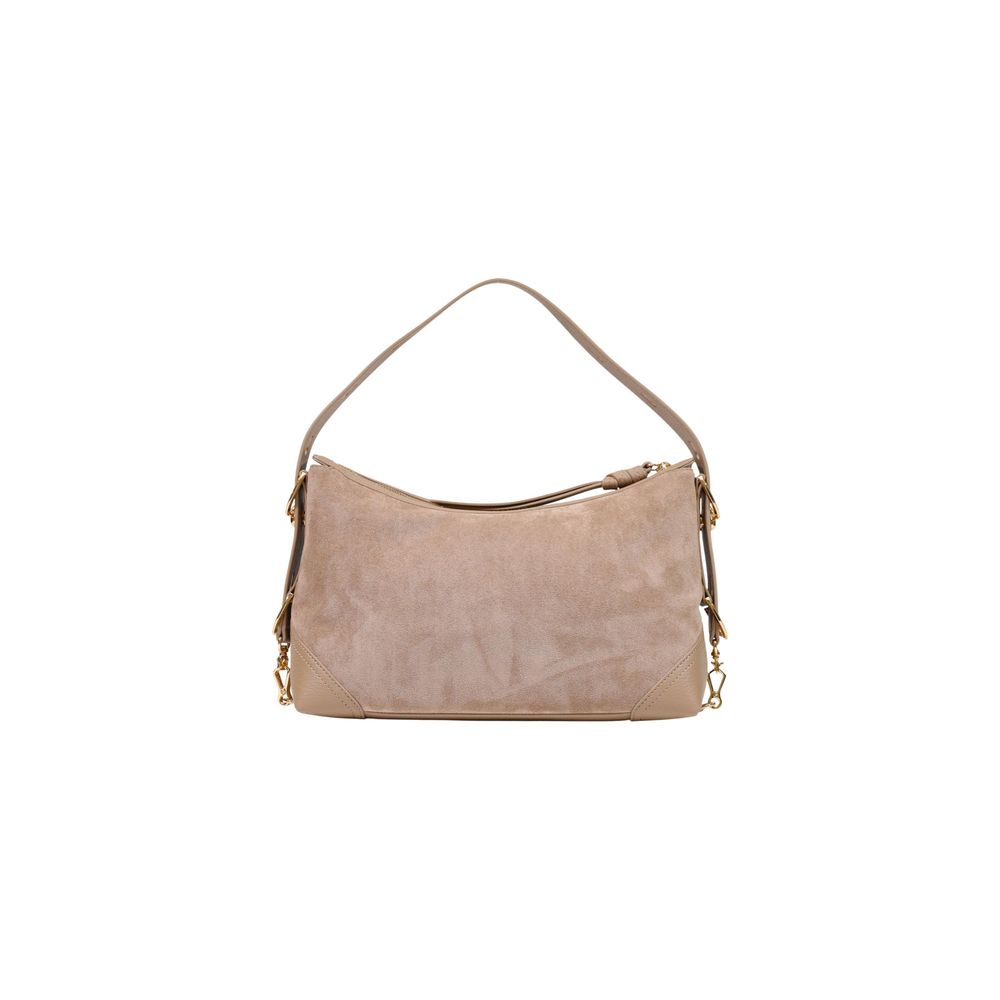 Borsa a mano con texture scamosciata