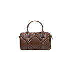 Borsa a mano marrone con logo