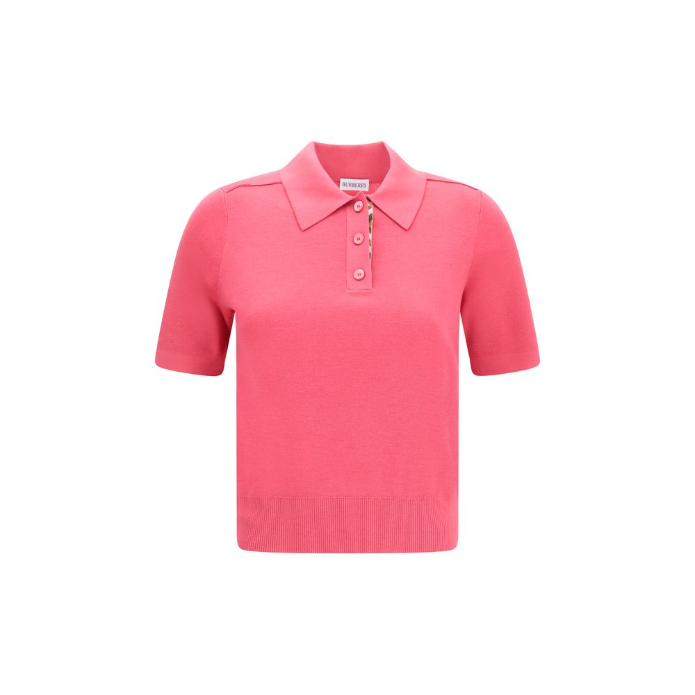 Polo in lana con dettagli Check