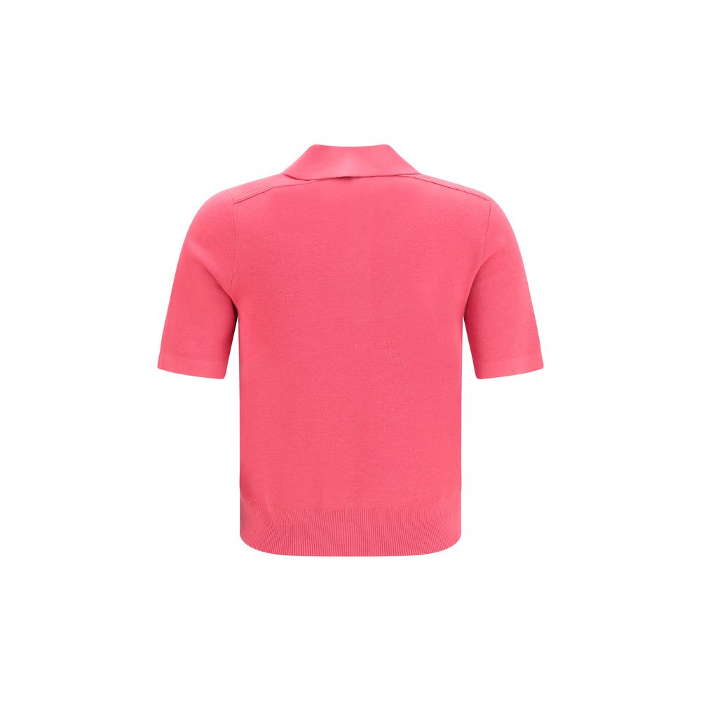 Polo in lana con dettagli Check