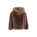 Giacca con cappuccio in ecopelliccia