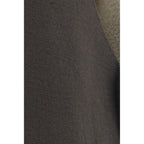 Gilet lungo in lana e shearling