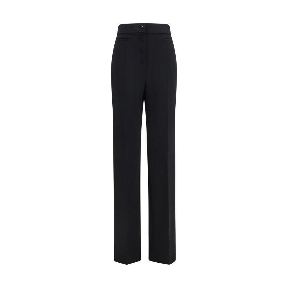 Wool flared trousers