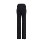 Wool flared trousers