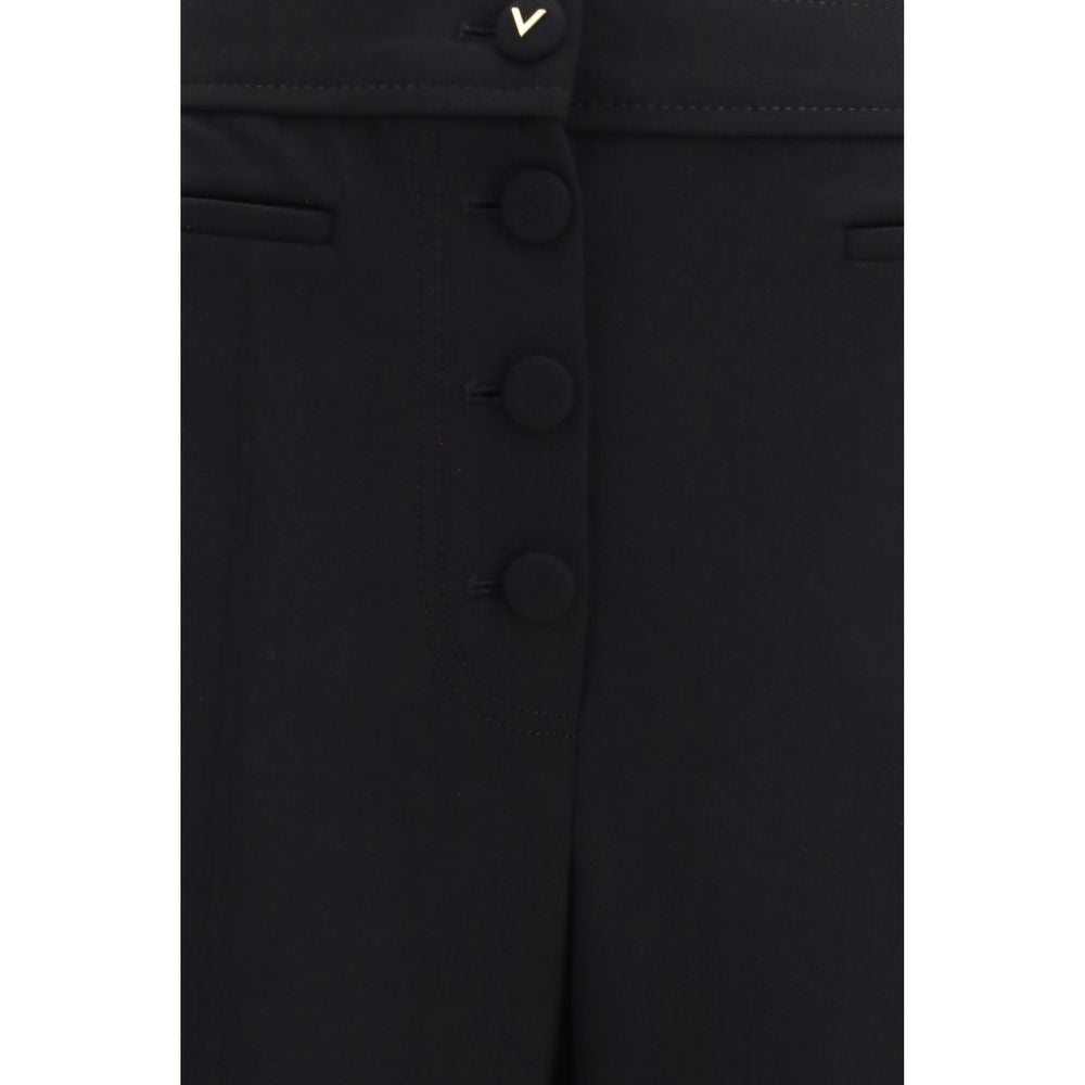 Wool flared trousers