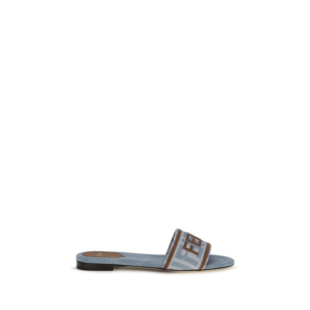 FF denim sandals