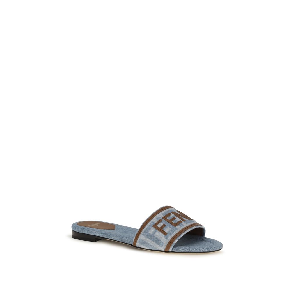 FF denim sandals