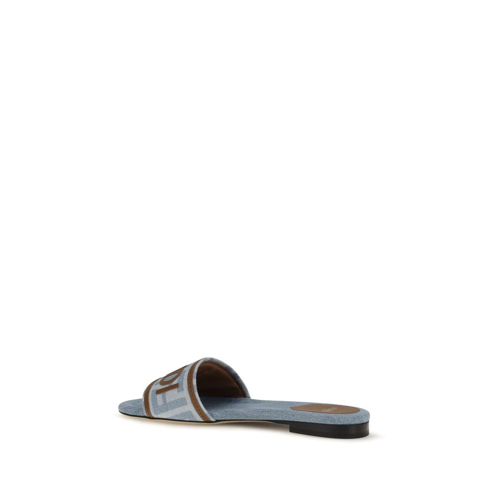 FF denim sandals