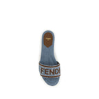 FF denim sandals