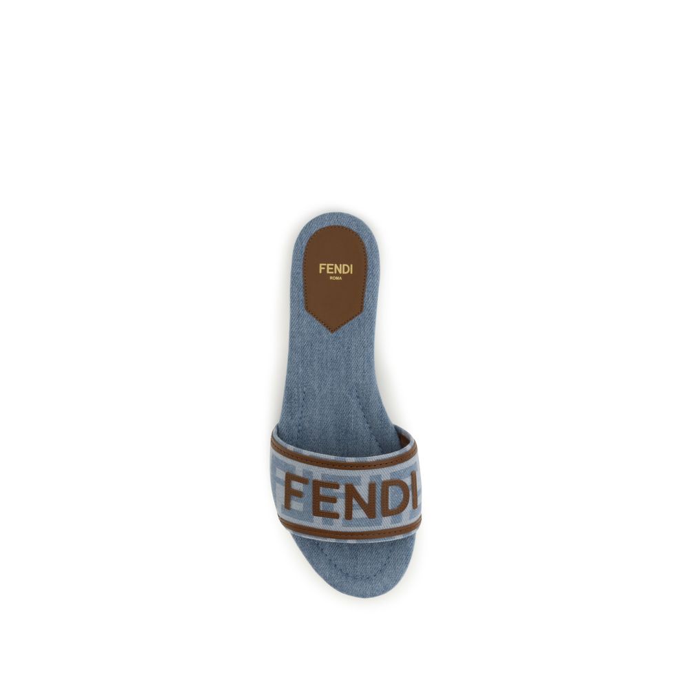 FF denim sandals