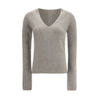 Maglione con scollo a V in cashmere