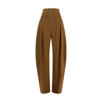 Zip-front balloon fit trousers