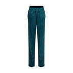 Pantaloni in raso di seta stretch