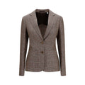 Single-breasted wool and linen blaze