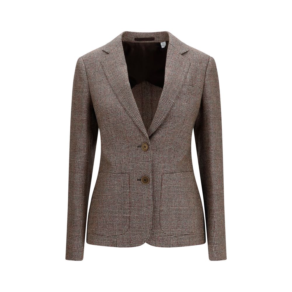 Single-breasted wool and linen blaze